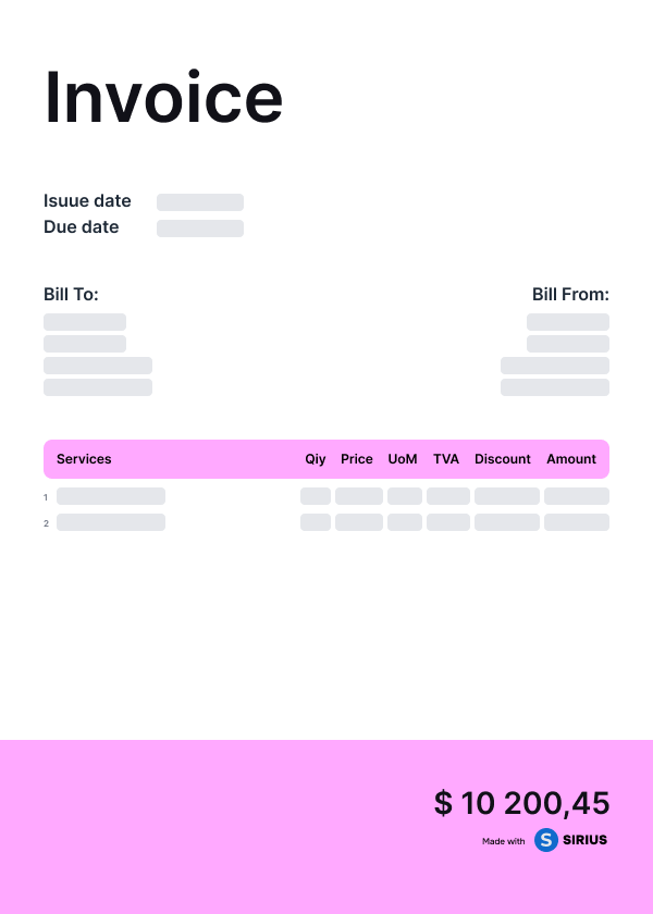 Invoice-pink